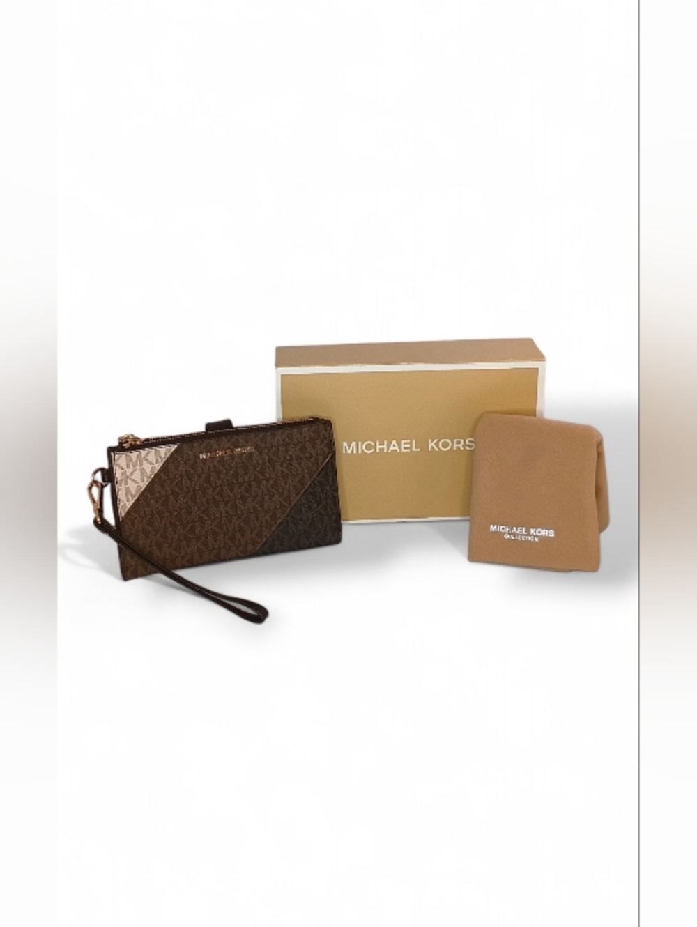 MK Adele Smartphone Wallet Bundle Includes MK Gift Box/Bag & Vintage MK Dust Bag